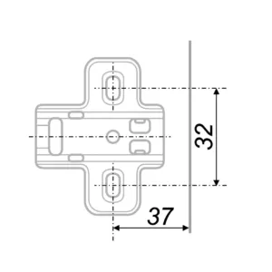 Монтажная планка H5914 для петель EXTRA H319