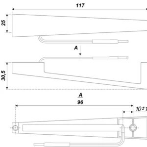 Мебельная ручка RS305CP/WWL.4/96