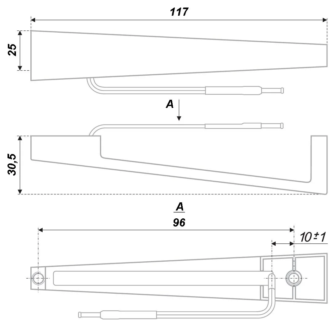Мебельная ручка RS305CP/WWL.4/96