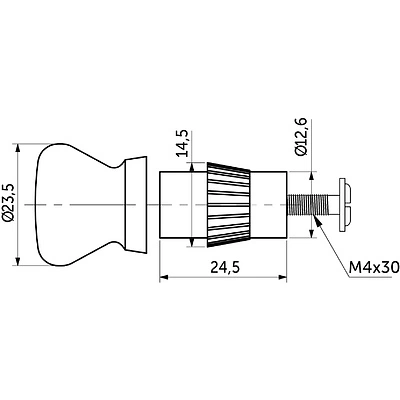 Заглушка рейлинга ретро бронза