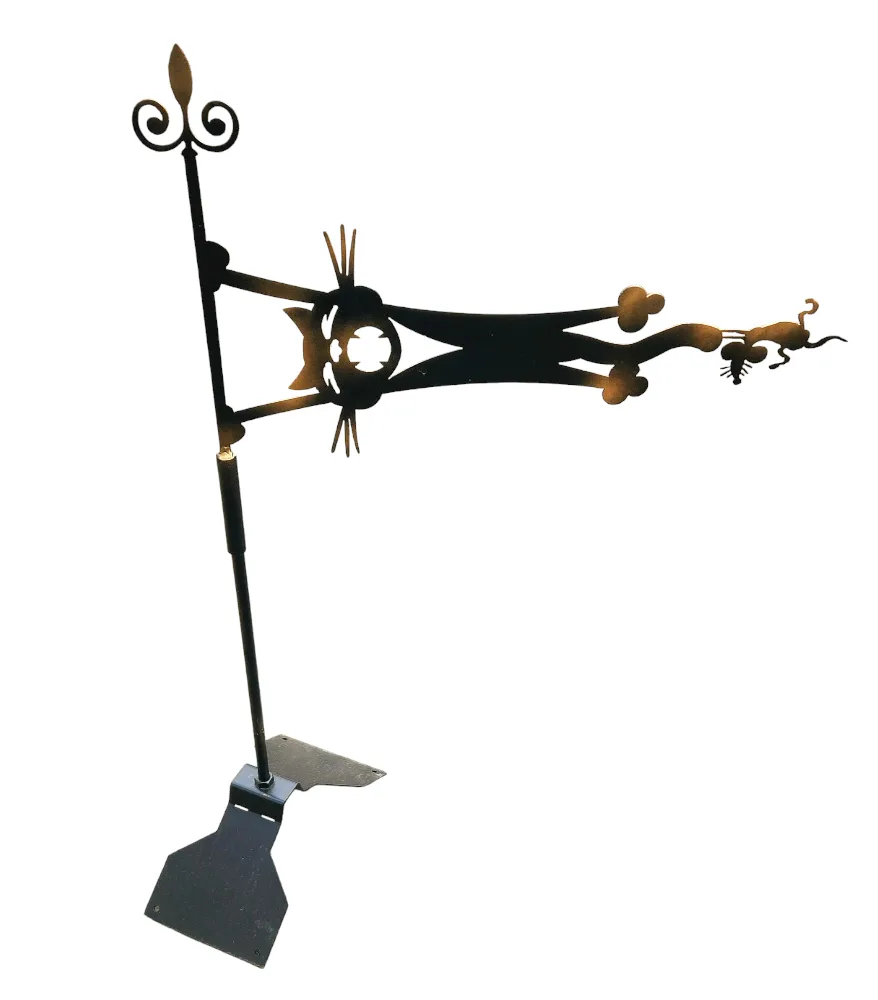 Флюгер кот на ветру