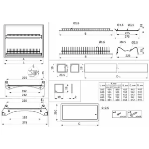 Сушка для посуды GRIDLI хром с профилем (400)