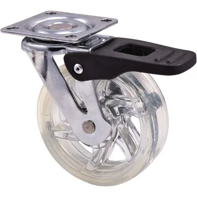 Мебельное колесо полиуретановое д.75 со стопом GTV