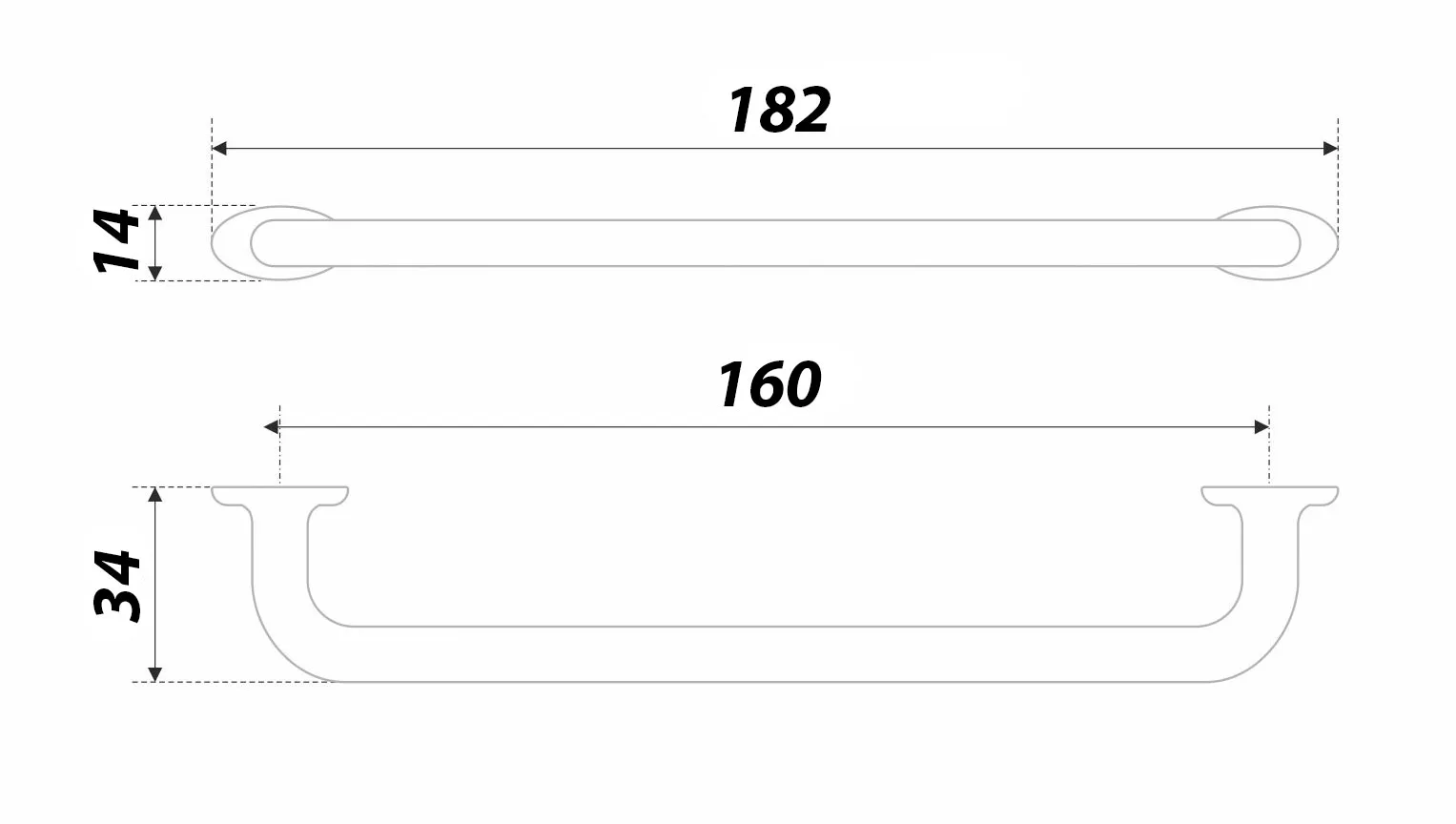 Мебельная ручка ICELINE RS294BAZ.4/160