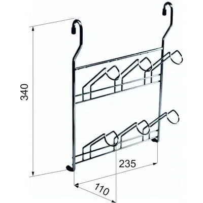 Корзина для хранения стаканов на рейлинге Корзина для хранения стаканов|