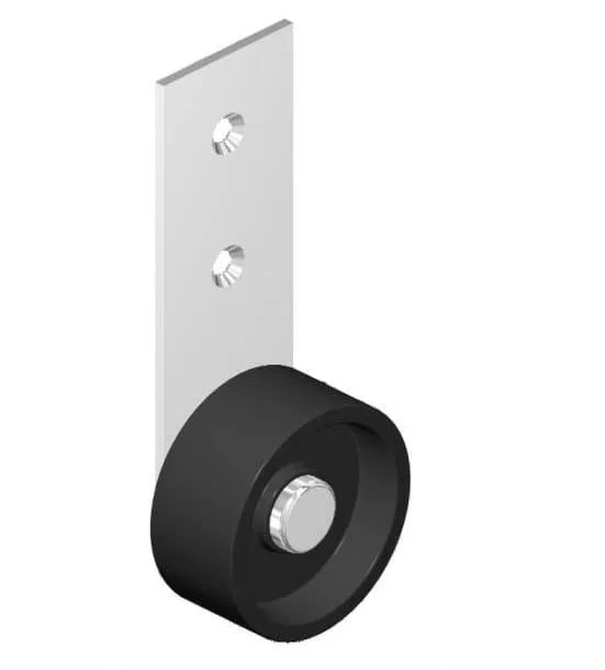 Колесо-ролик на узкой пластине в интерьере изображение колеса-ролика в интерьере|