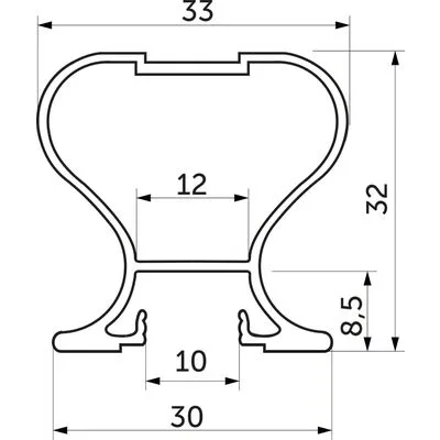 Профиль СЕНАТОР SENATOR вертикальный закрытый 5,3 метра (белый глянец)