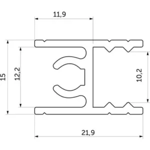 Профиль СЕНАТОР SENATOR горизонтальный верхний (серебро)
