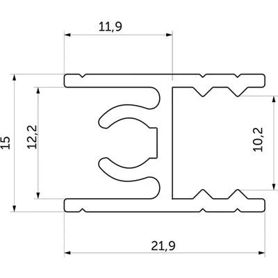 Профиль СЕНАТОР SENATOR горизонтальный верхний (шампань)