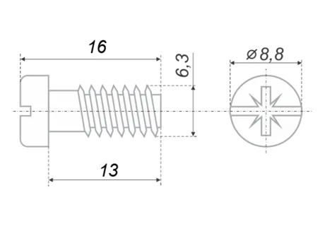 Евровинт 6,3*13 в деталях. ещё одно изображение евровинта 6,3*13