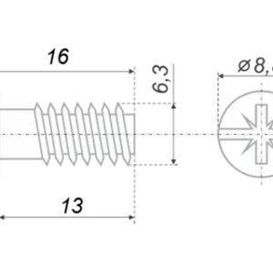 Евровинт 6,3*13