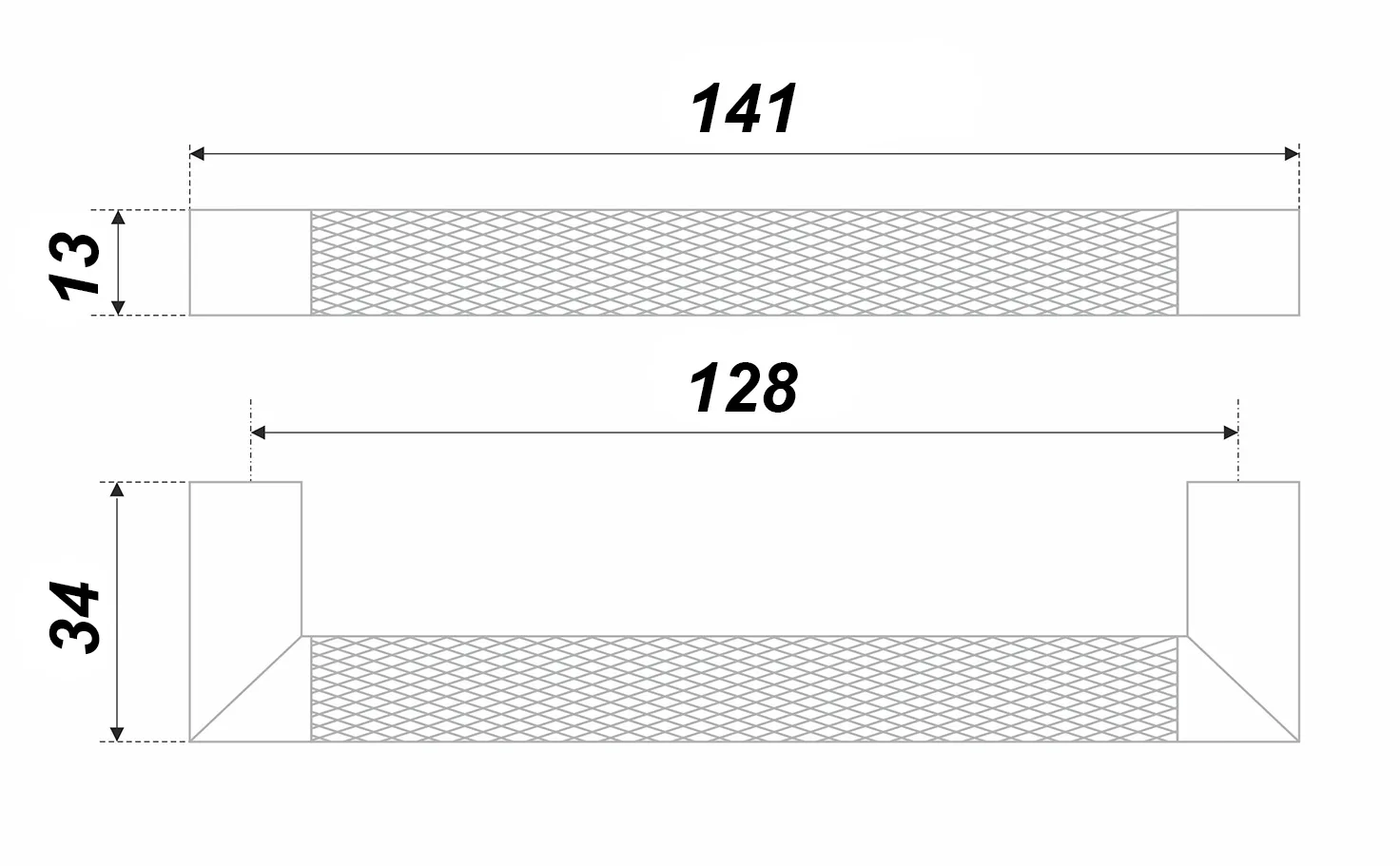 Мебельная ручка EROS RS286CP/OBL.4/128