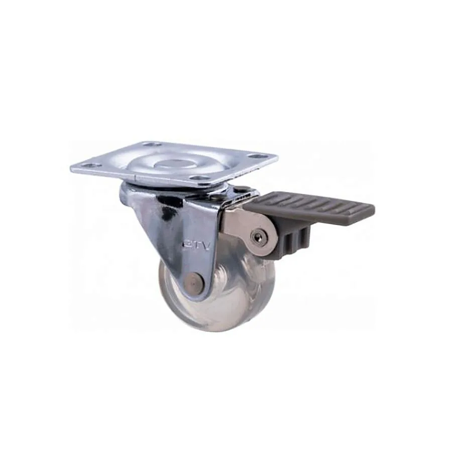 мебельное колесо прозрачное с диаметром 35 мм и стопором от бренда GTV мебельное колесо прозрачное с диаметром 35 мм и стопором | мебельное колесо GTV прозрачное с стопором