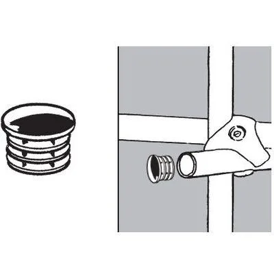 Заглушка трубы д. 25 TRIS, хром, купить в Минске
