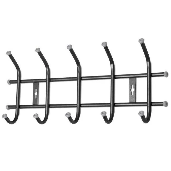 Вешалка настенная ВНТ5 чёрная. Изображение настенной вешалки ВНТ5 чёрного цвета