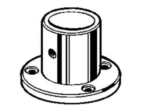 Увеличенное изображение фланца крепления для трубы с деталями увеличенное изображение фланца с деталями |