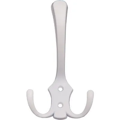 Крючок для одежды WP59 белый. изображение белого крючка для одежды