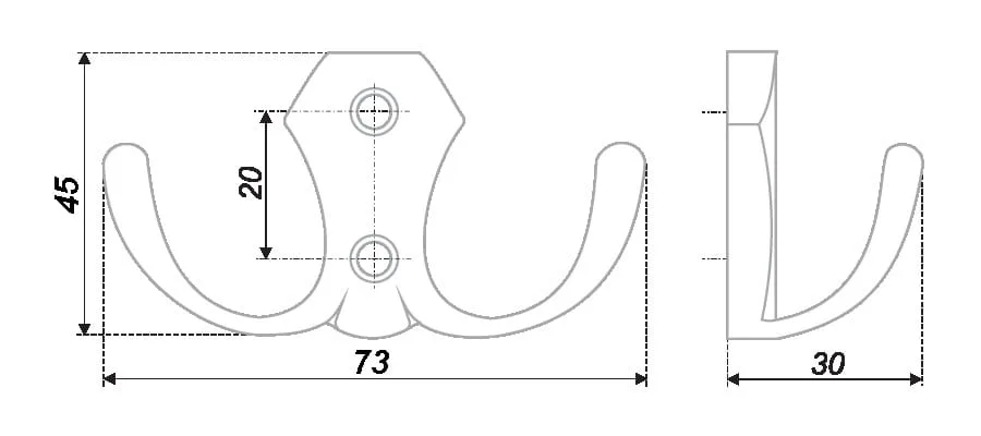 Крючок для одежды WP8904 хром