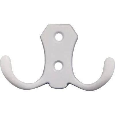 Крючок для одежды WP89 белый. Изображение крючка для одежды WP89 белого цвета
