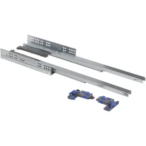 Направляющая скрытого монтажа с выталкивателем (push to open) ДСП до19mm с замками PRIME by AKS 3D полное выдвижение (300)