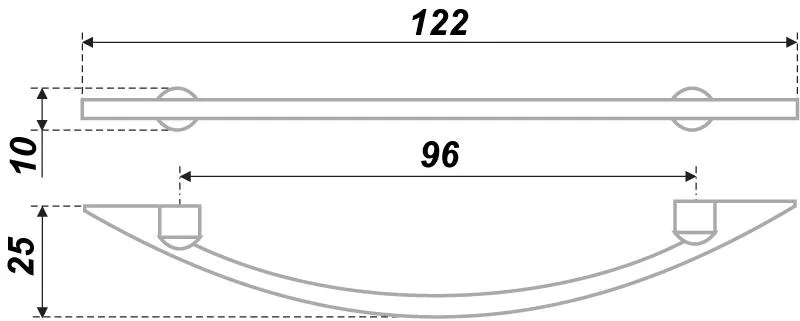 Мебельная ручка RS004SN.3/96