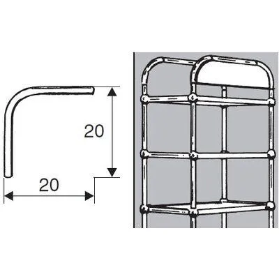 Крупный план угла мебельного TRIS 517