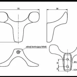 Крючок для одежды GTV TOLEDO BO чёрный