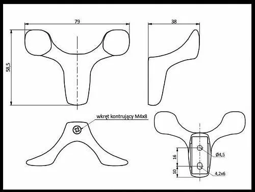 Крючок для одежды GTV TOLEDO BO чёрный