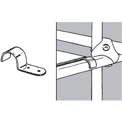 Деталь крепёжной скобы крупным планом |