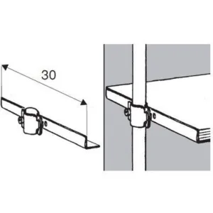 532 R-67 Держатель полки односторонний д.25