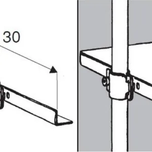 532 R-67 Держатель полки односторонний д.25