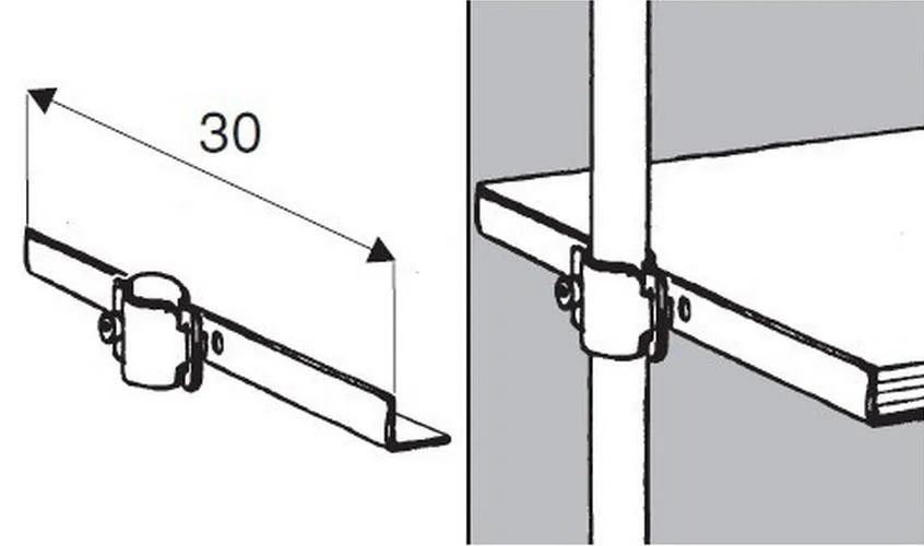 «532 R-67 Держатель полки односторонний д. 25 от TRIS | Купить в Минске | Цена в Беларуси»