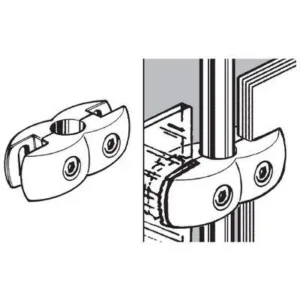 551 R7A Соединитель двойной стекло/плита д.25