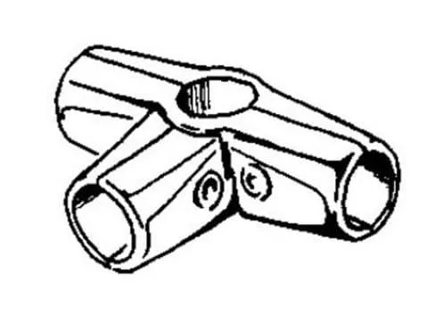 Деталь соединителя четырёх труб TRIS 562 R44. Деталь изображения соединителя