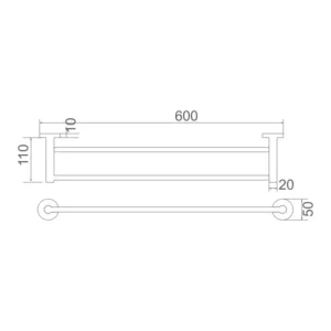 Держатель для полотенец L71709B черный