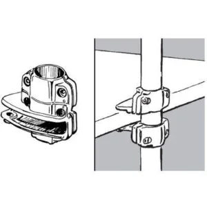 595 R61 Держатель односторонний для дсп или стекла д.25