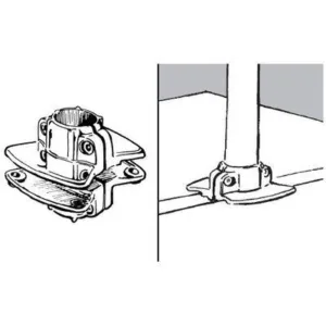 596 R62 Держатель двухсторонний для дсп или стекла д.25