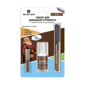 Набор для домашнего ремонта ясень 3в1 (штрих, маркер, воск)