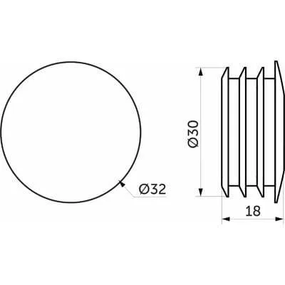 Заглушка мебельная в действии. Деталь мебели с установленной заглушкой