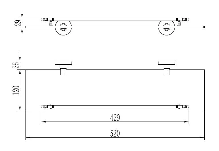 Полка для ванной Ledeme L71707 крупным планом. Детальное изображение полки для ванной Ledeme L71707