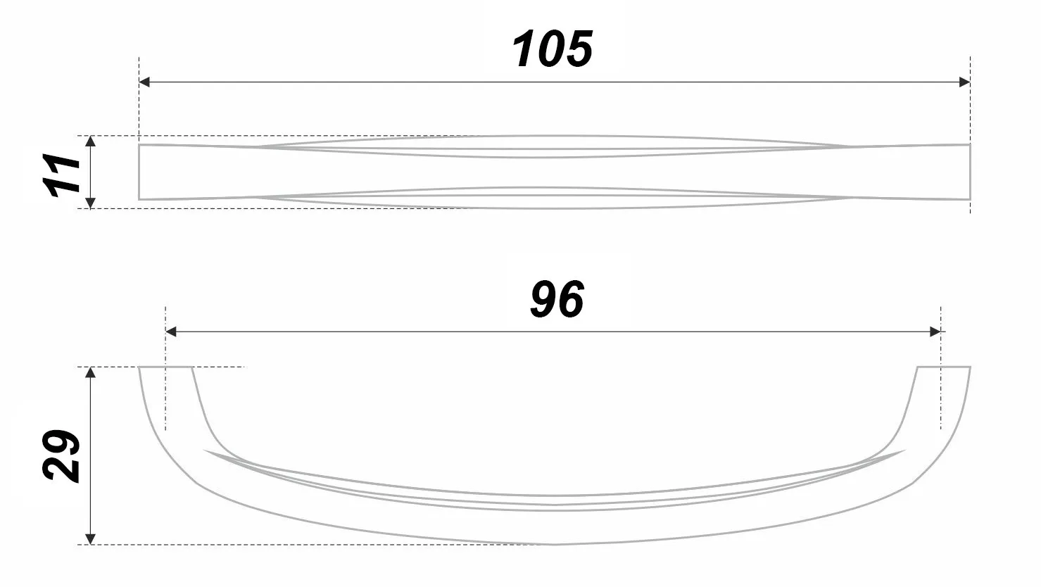 Мебельная ручка RS443CP.4/96