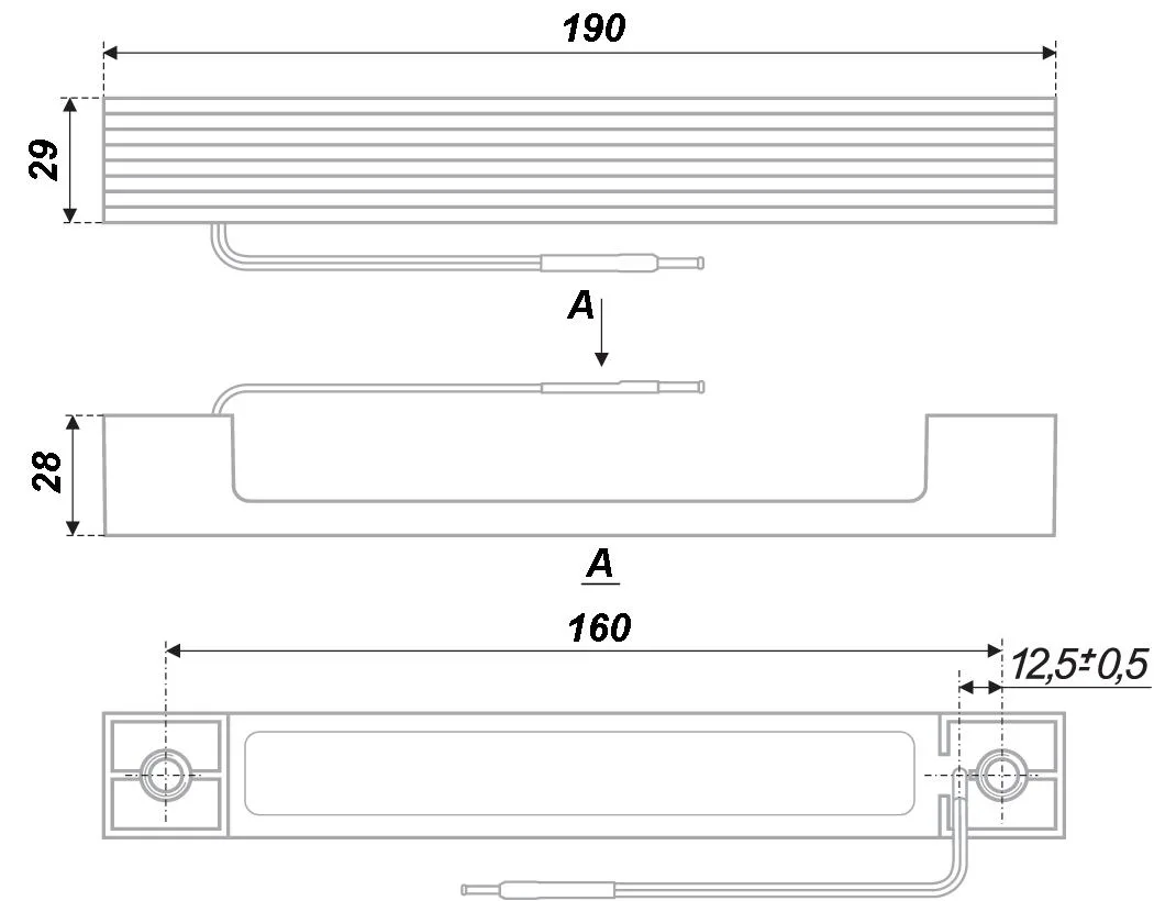 Мебельная ручка RS304CP/WWL.4/160