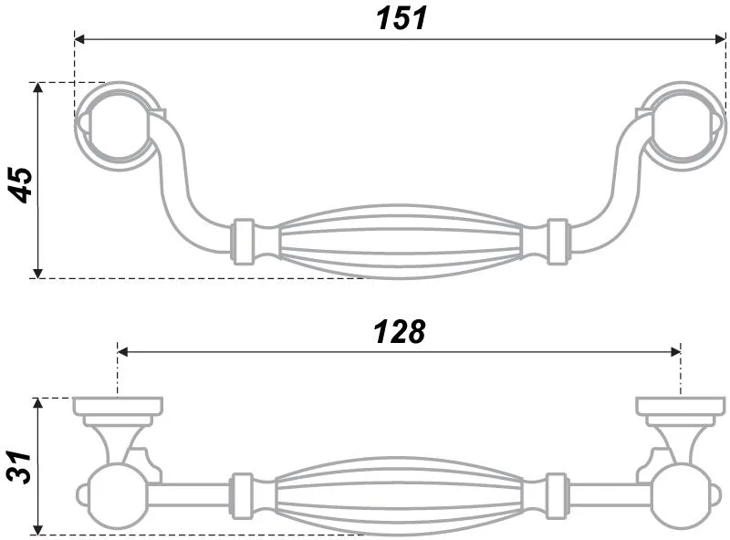Мебельная ручка RS083AB.5/128