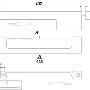 Мебельная ручка RS301CP/WWL.4/128/R