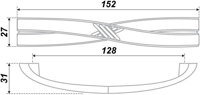 Мебельная ручка RS405EAB.3/128