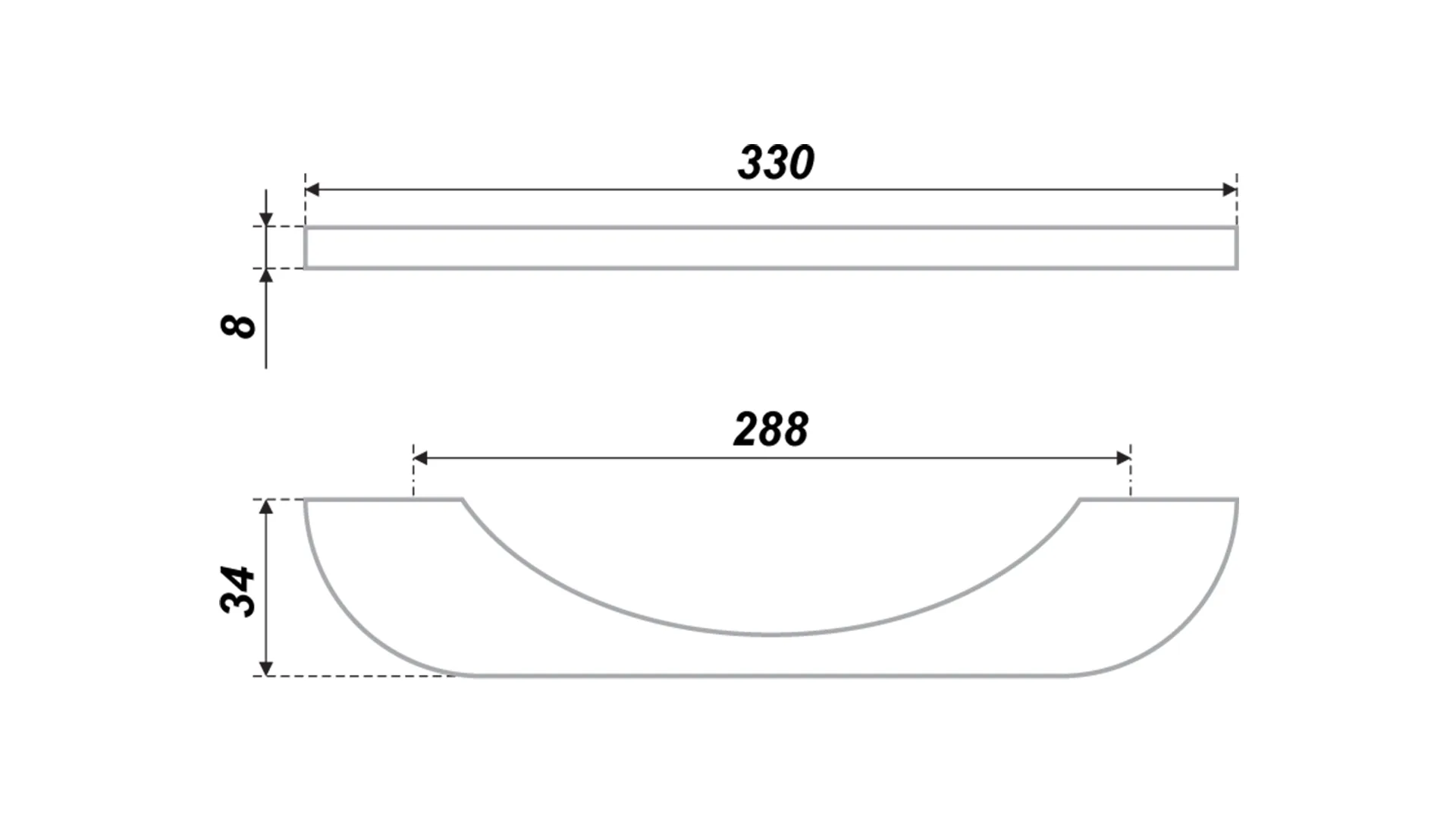 Мебельная ручка RS258SC.4/288
