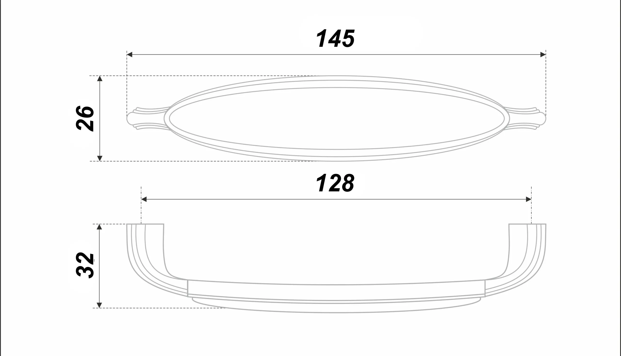 Мебельная ручка CHLOE RS124MAB.4/128/Bg