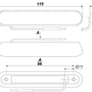 Мебельная ручка RS307CP/WWL.3/96