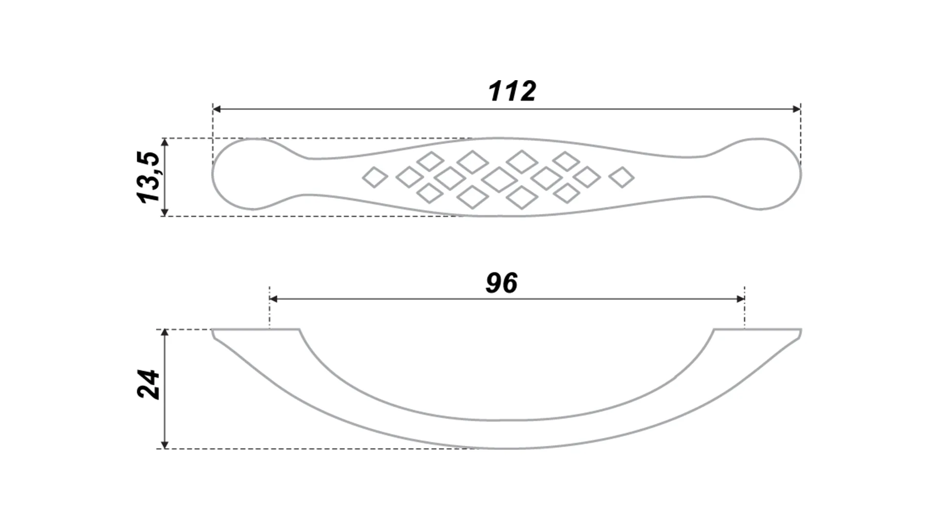 Мебельная ручка RS419BAB.3/96
