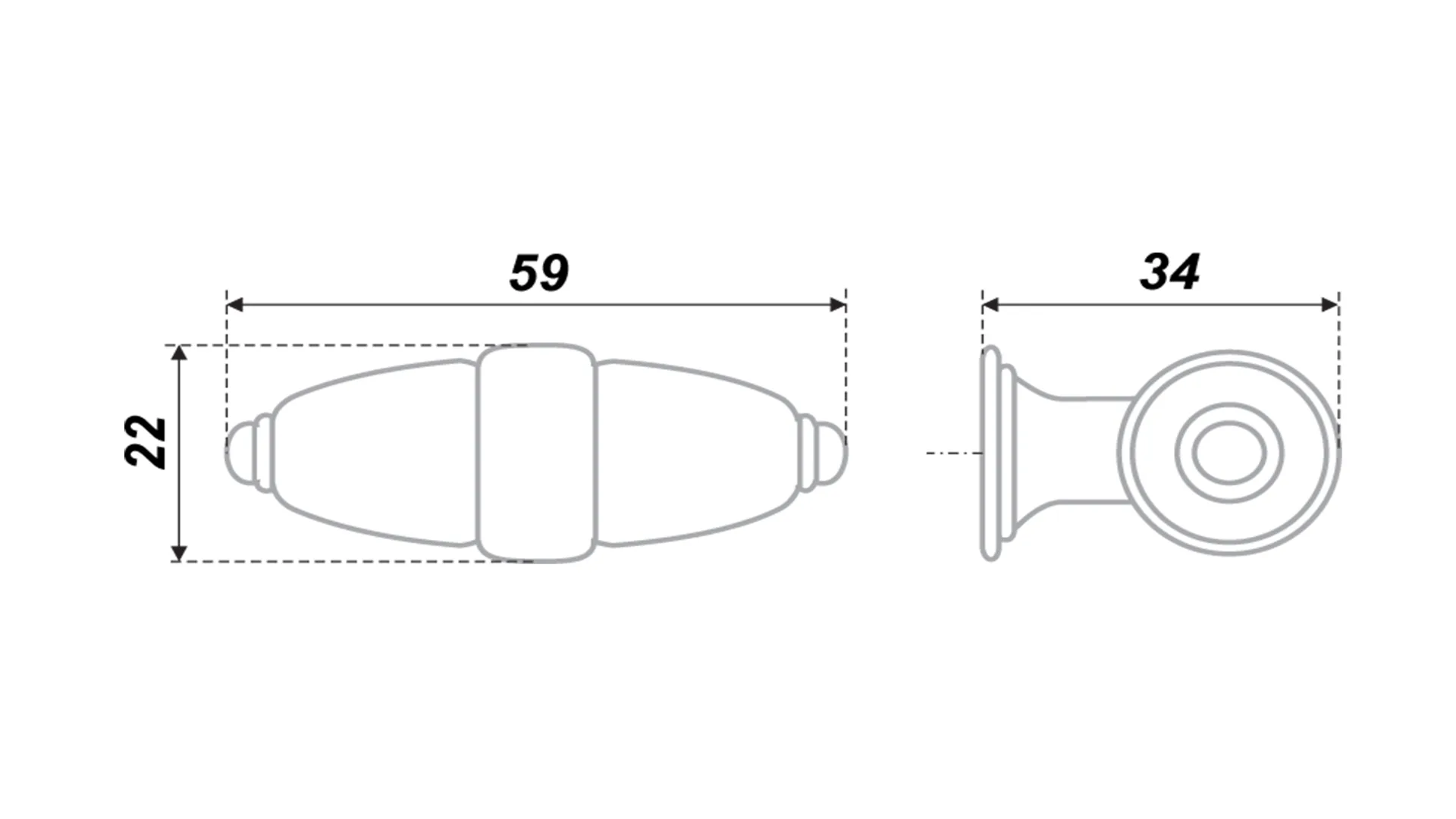 Мебельная ручка RC020MAB.4